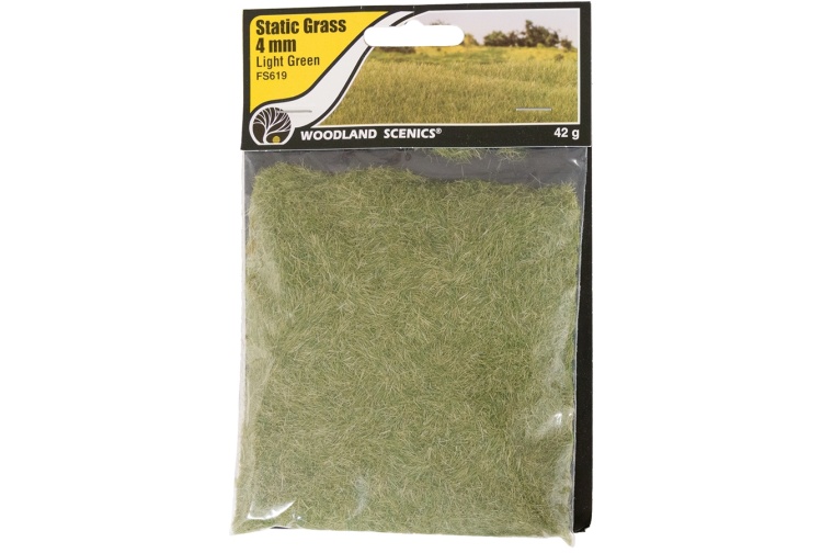 Woodland Scenics FS619 4mm Static Grass Light Green
