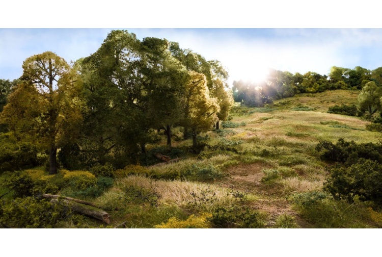 Woodland Scenics FS623 7mm Static Grass Light Green Example Layout