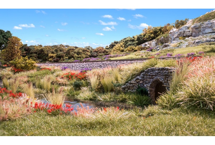 Woodland Scenics FS772 Violet Flowering Tufts Example Layout