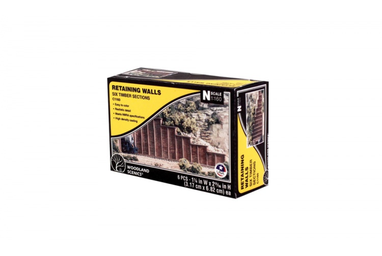 Woodland Scenics C1160 N Scale Timber Retaining Walls box