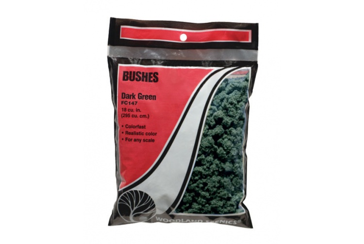 Woodland Scenics FC147 Bushes Dark Green (Bag)
