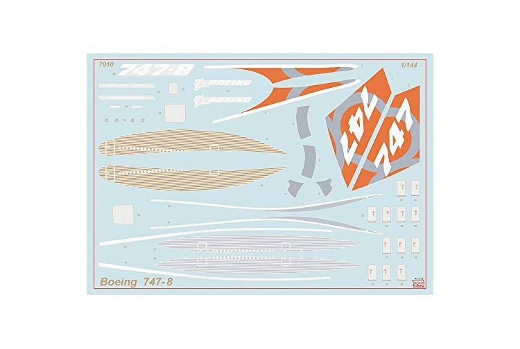 Zvezda 7010 Civil Airliner Boeing 747-8 Decals