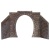 Busch 8197 Single Track Tunnel Portal And Retaining Walls N Scale Plastic Kit