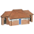 Bachmann Scenecraft 44-0209 Low Relief Pagoda Roof Toilet
